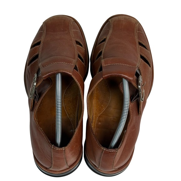 Sandro Moscoloni Men Brown Leather Fisherman Sandals Comfort Walk 4051 Size 9.5D main image 9
